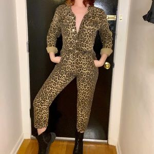 Nasty Gal Leopard Boilersuit Jumpsuit Size 6